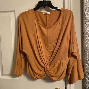 Cropped golden blouse